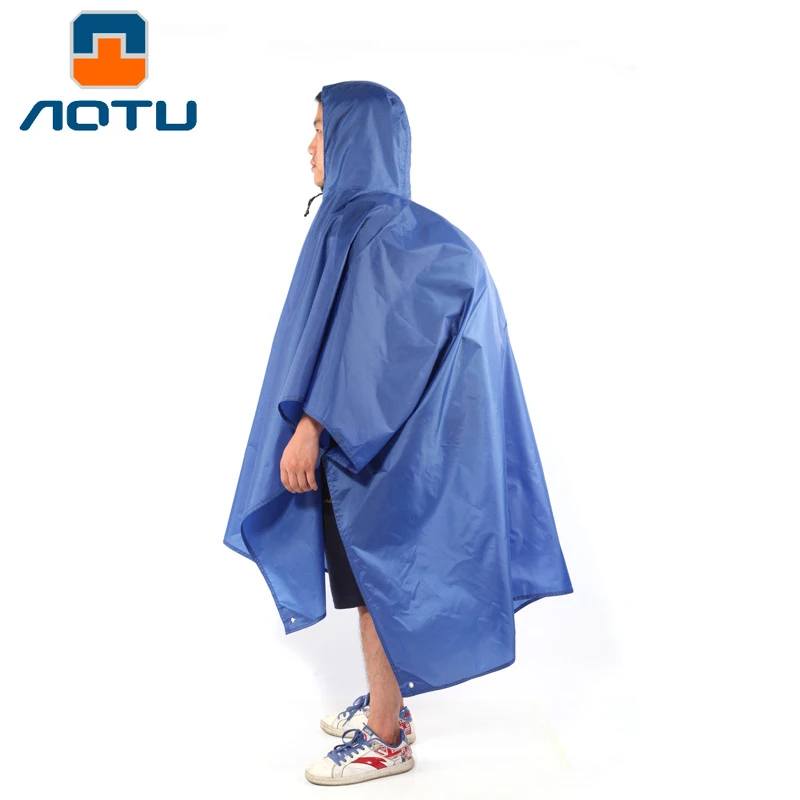 

3 in 1 Multifunction Poncho Raincoat Backpack Cover Outdoor Awning Camping Tarp Sun Shelter Waterproof 210T For Hiking Fishing