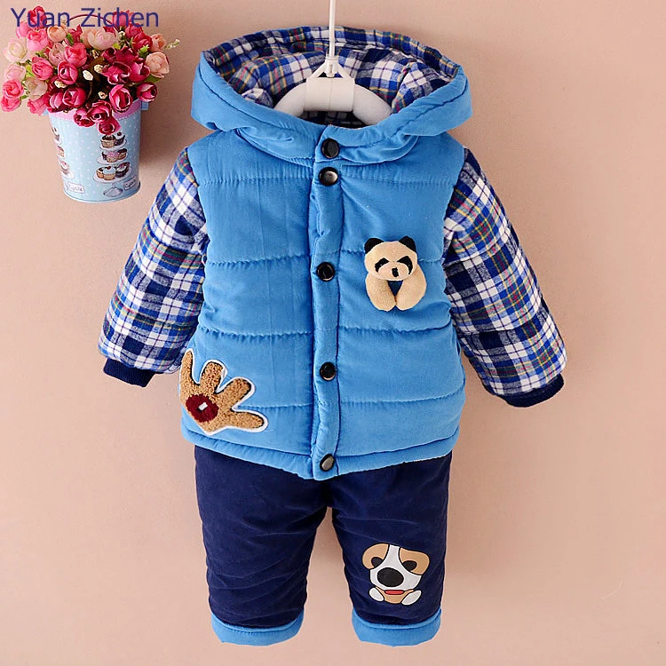 Baby Boys Winter Autumn Kids Thicken Sets Infant Thickening Clothes Sets Children