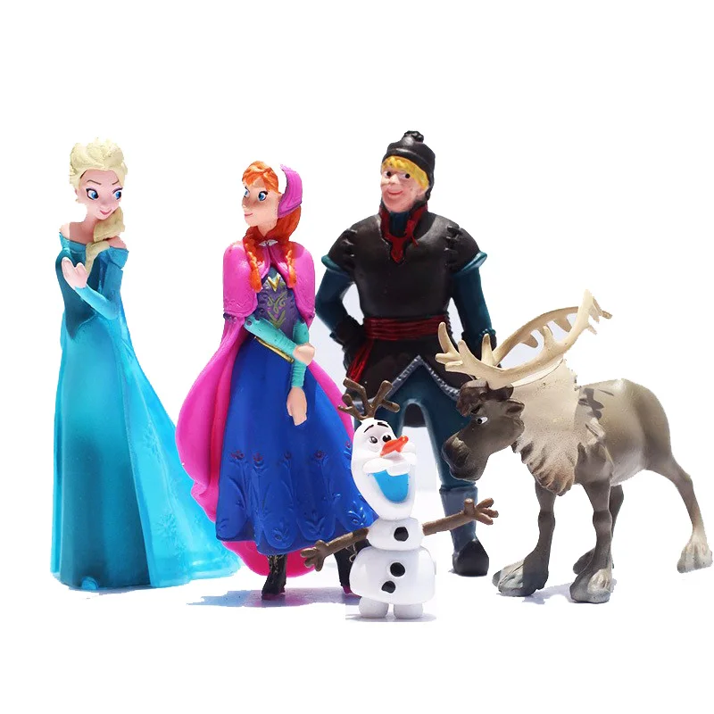 Frozen Disney Princess Elsa Anna Olaf Figures Model 5 Pcs/set Elsa Girl Doll Toy Preferred Gift Set Children Birthday Christmas Frozen Disney Princess Elsa Anna Olaf Figures Model 5 Pcs/set Elsa Girl Doll Toy Preferred Gift Set Children Birthday Christmas