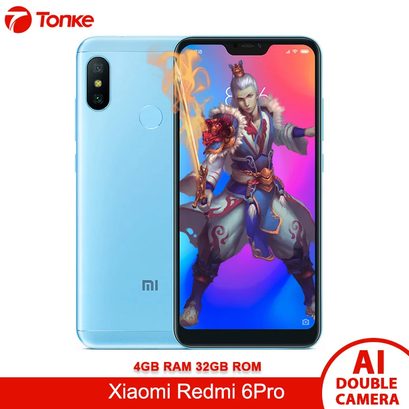 Оригинальный xiaomi Redmi 6 Pro 4 Гб оперативная память 32 Встроенная 5 84 ''полный экран