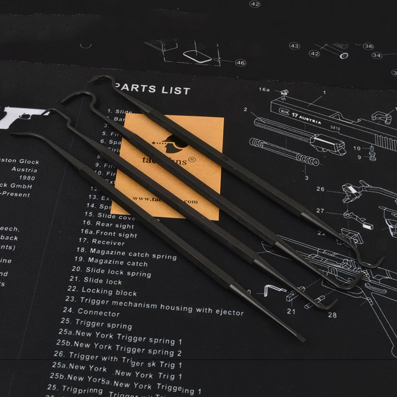 Tactifans, 3 шт., стальная медная нейлоновая проволочная щетка и 4 шт., нейлоновый набор, универсальный набор для чистки охотничьего ружья, тактический оружейный набор