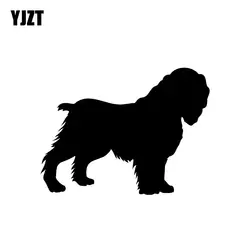 YJZT 12,7 см * 8,4 см кокер собака спаниеля автомобильный виниловый стикер наклейки черный/серебристый C10-00219