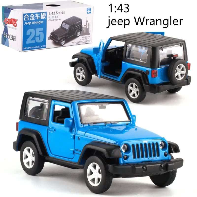 1:42 масштаб Wrangler сплав тяга-назад автомобиль литья под давлением металлическая модель автомобиля для коллекции друг подарок детям