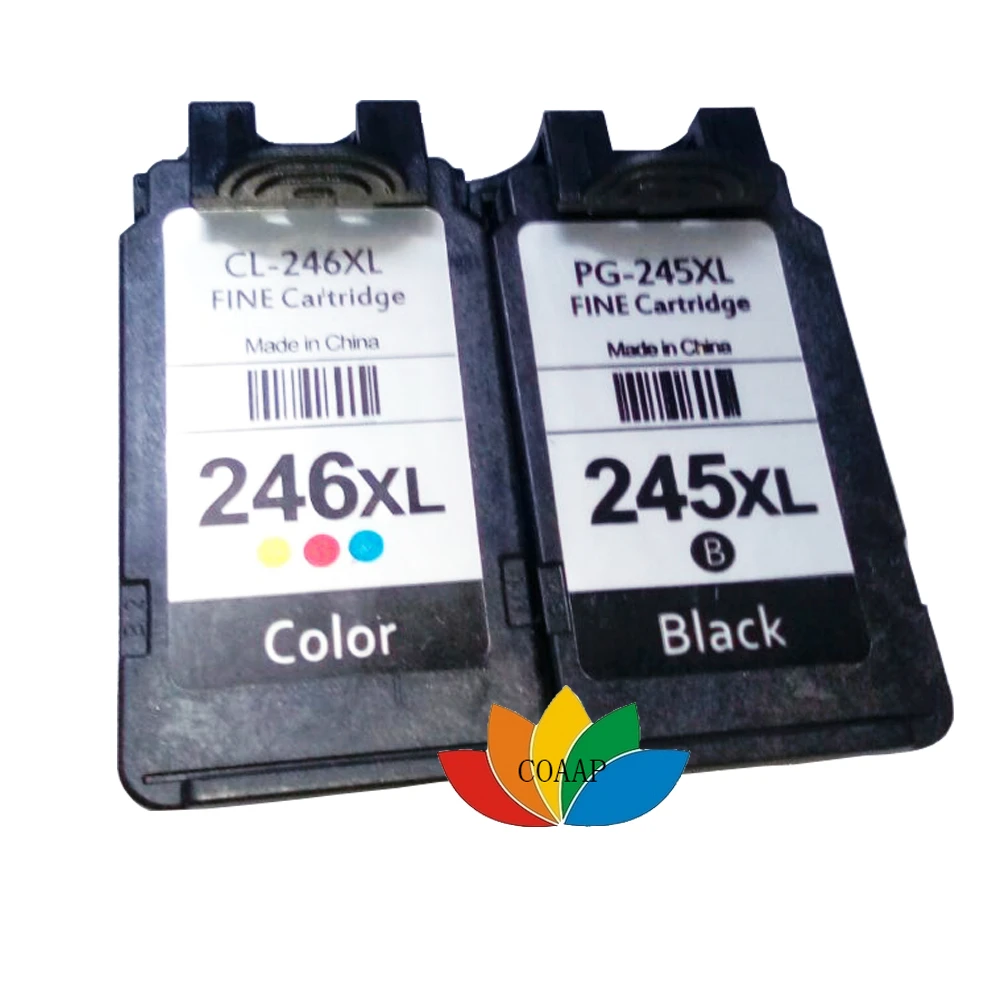 2 Compatible Canon 245 246 Cl246 Ink Cartridge Mg2450 Mg2520 Mg2550 Mg2920 Inkjet Printer Free Shipping Hot Sale - Ink Cartridges -