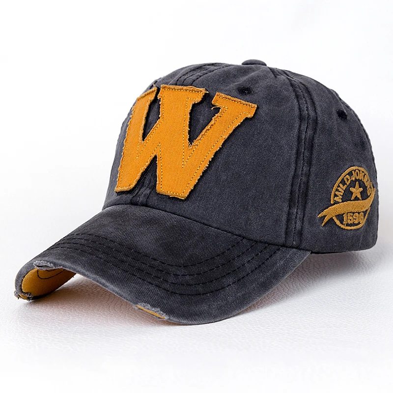 Cotton Casual Embroidery Letter W Baseball Cap For Men Women Snapback