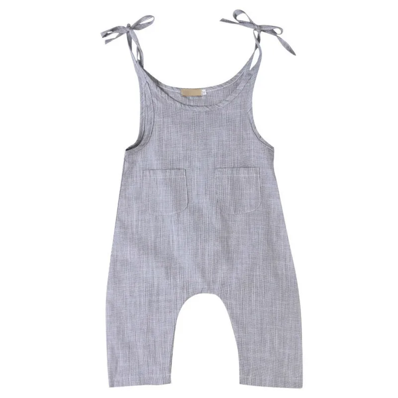 

Brief Summer Hot Trendy Cute Overall Newborn Baby Girl Kids Strap Romper Long Bodysuit Pocket Outfit Loose Casual Jumpsuit