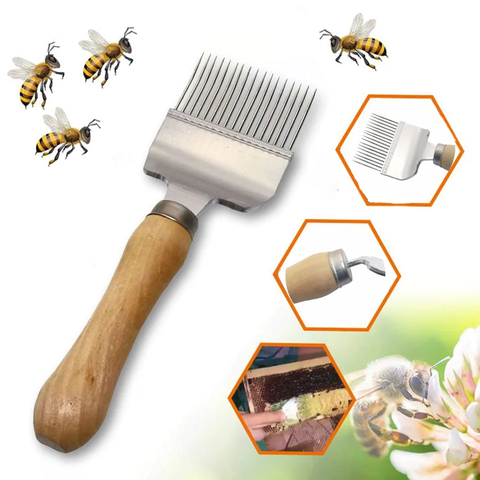 Stainless Steel Bee Hive Uncapping Honey Fork Scraper Shovel Beekeeping Tool Hot