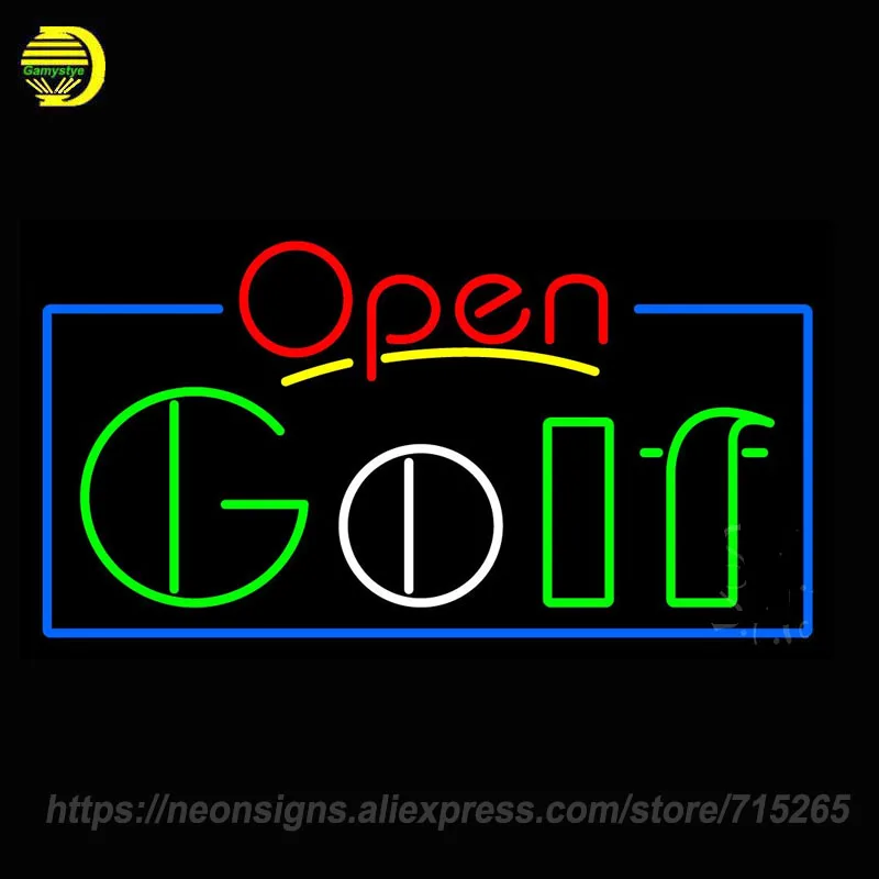 Neon Sign for Open font b Golf b font Handmade Neon Sign Lights Store Advertise Neon