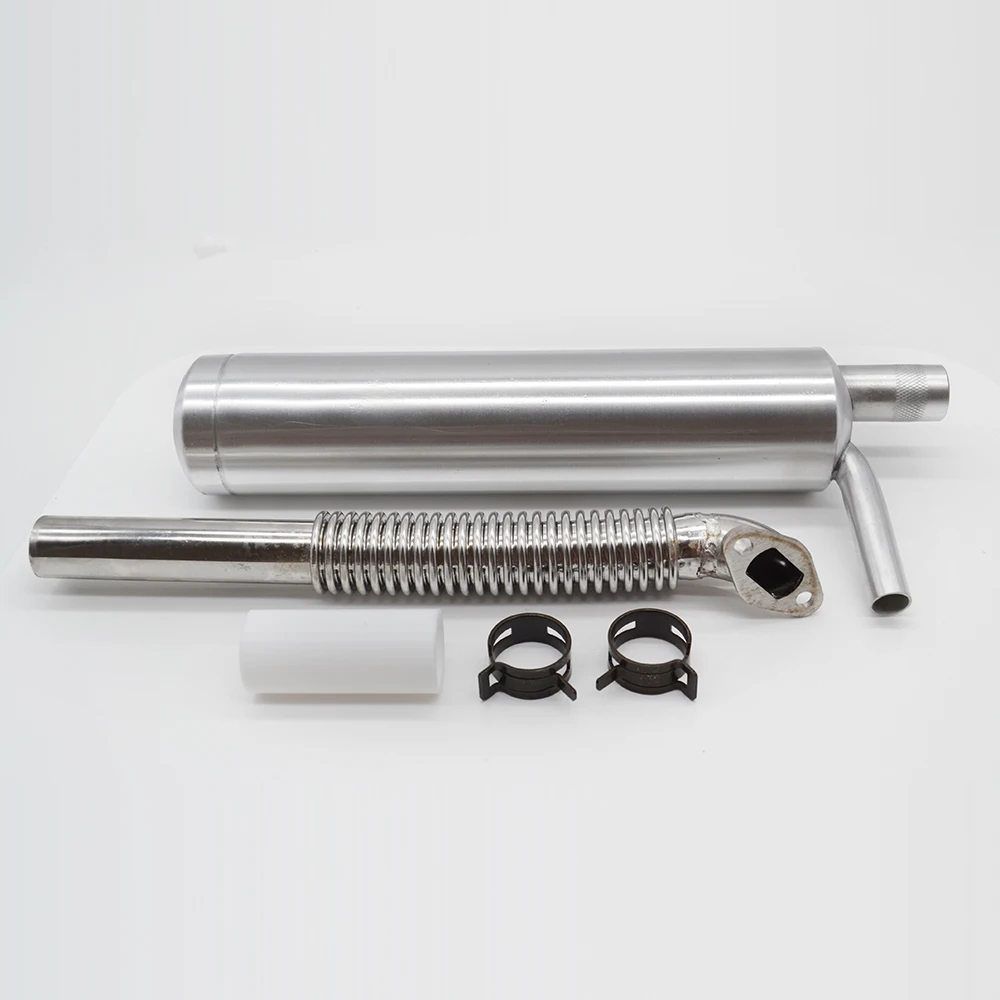 

1 Set Exhaust Pipe Muffler Canister with Flexible Header for RC 26-35CC Gas Engine Airplane