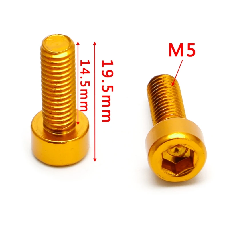 1 пара Болтов для велосипедной бутылки с водой M5 шестигранные винты из алюминиевого сплава