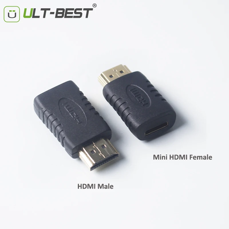 Ult-лучший мини HDMI Женский к HDMI Мужской адаптер конвертер позолоченный Соединительный кабель для HDTV 1080P Xbox 360