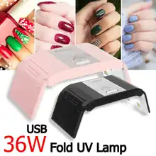 Складная портативная сушка для ногтей мини 24 Вт 12 Светодиодный УФ-лампа для маникюра весь Гель-лак для ногтей инструменты для дизайна ногтей ногти со светодиодной подсветкой сушилки