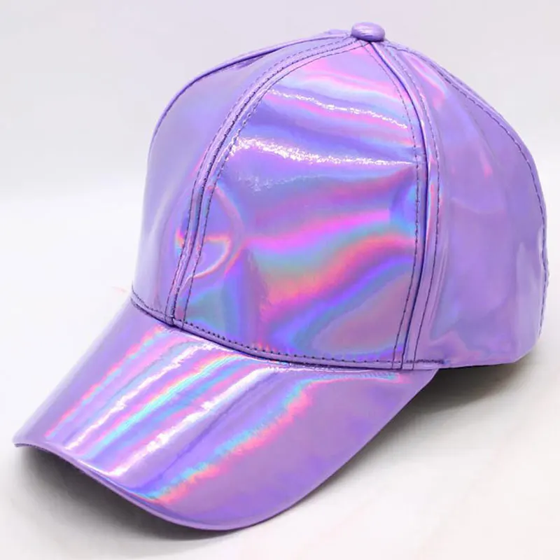 Бейсбольная кепка из ПУ кожи радужной расцветки Snapback Головные уборы для мужчин и