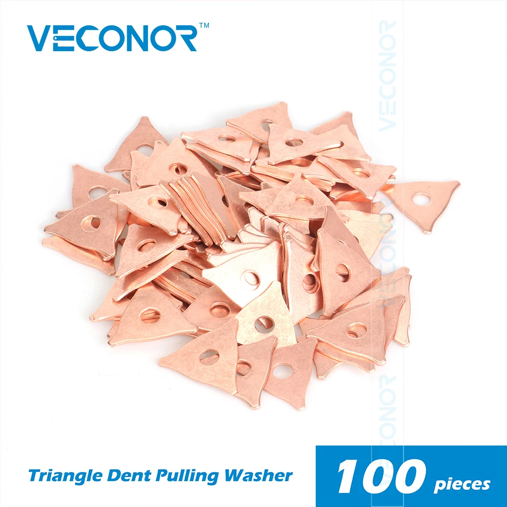 100pcs pack dent pulling triangle washer for spot welder panel pulling star washer spot welding machine consumables