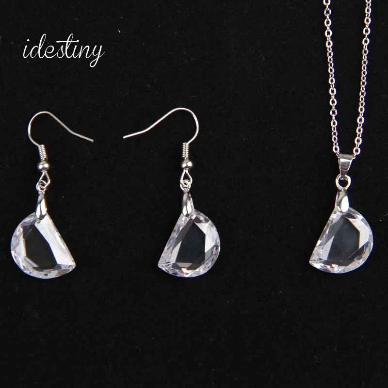 

New nickel free famous brands tiff women pea jewelry set earrings necklace for bridal wedding joyas bijoux gift for Christmas