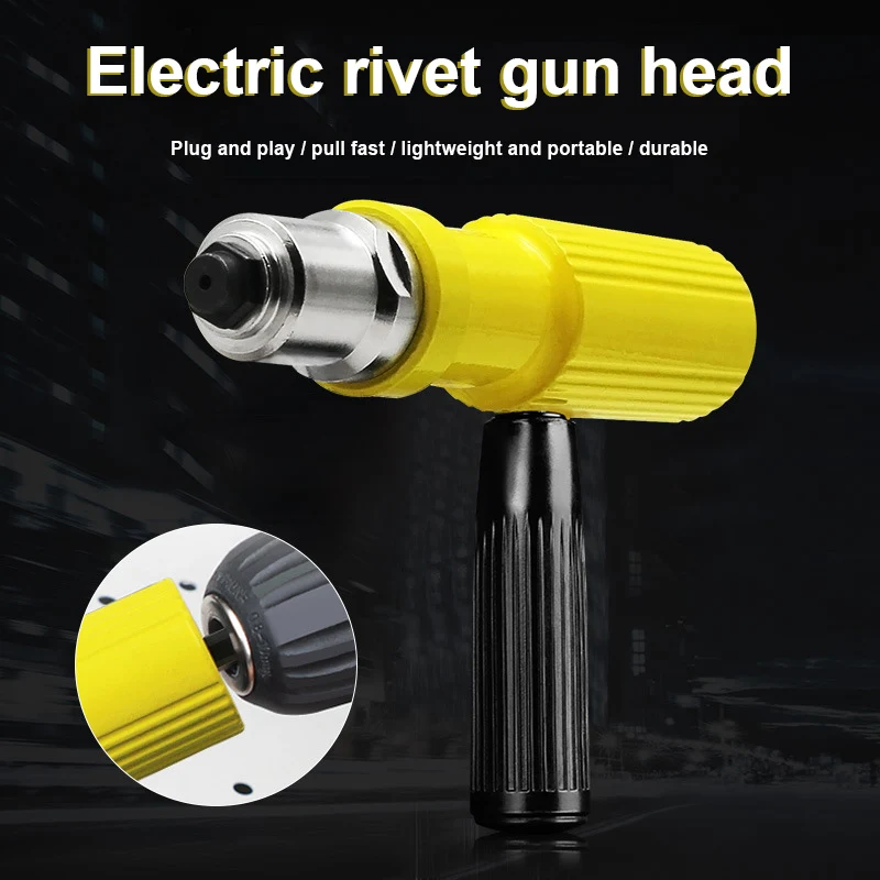 

Electric Rivet Nut Machine Cordless Riveting Drill Adapter Tools for 3.2-4.8mm Riveter LO88