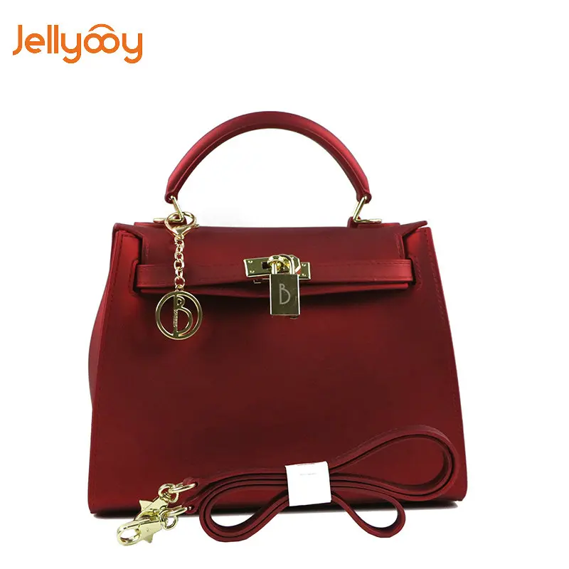 

Jellyooy Beachkins Women's Luxury Handbags Matte Jelly Bags Waterproof PVC Beach Bag Shoulder Messenger Kelli Bag