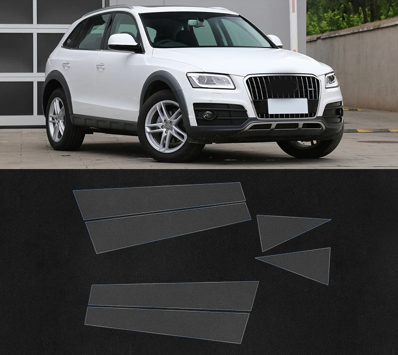 6 шт. декоративные зеркальные наклейки на окна для AUDI Q5 2009 2018|audi q5|decoration trimwindow trim |