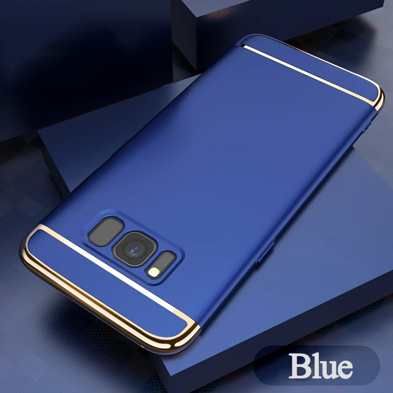 Роскошный чехол 3 в 1 покрытие Бэтмен телефон чехол s для samsung Galaxy S8 S9 S10 Plus Note 9 Mate 8 крышка A3 A5 A7 A6 A8 A9 Coque - Цвет: Blue