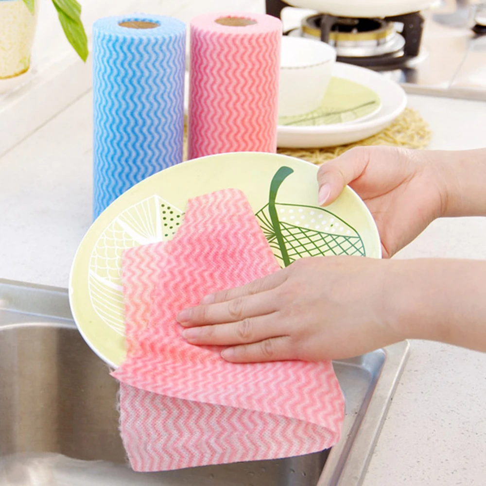 15M Cleaning Washing Cloth Kitchen Disposable Nonwoven Washing Cloth