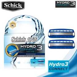 2 blades/Pack 2018 Original Schick Hydro 3 CONNECT Razor Blade Men Razor Replacement Upgraded Moisturized Shaving