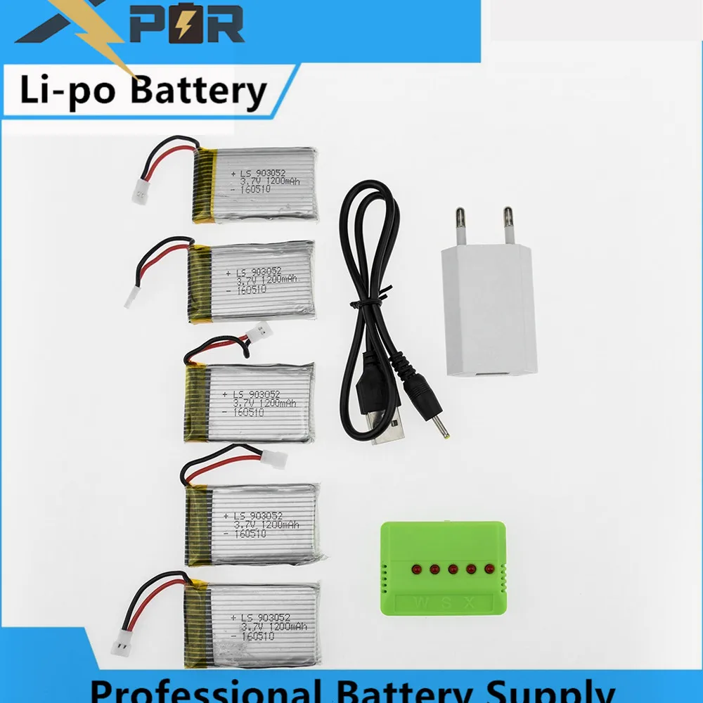 5 шт. Syma батареи 3 7 v 1200 Mah литий полимерный Батарея с в 1 взаимный обмен данными