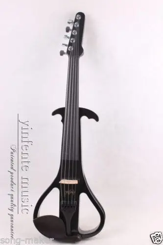 

4/4 Electric Violin 5-string Solid wood Powerful Sound Low Price patent black