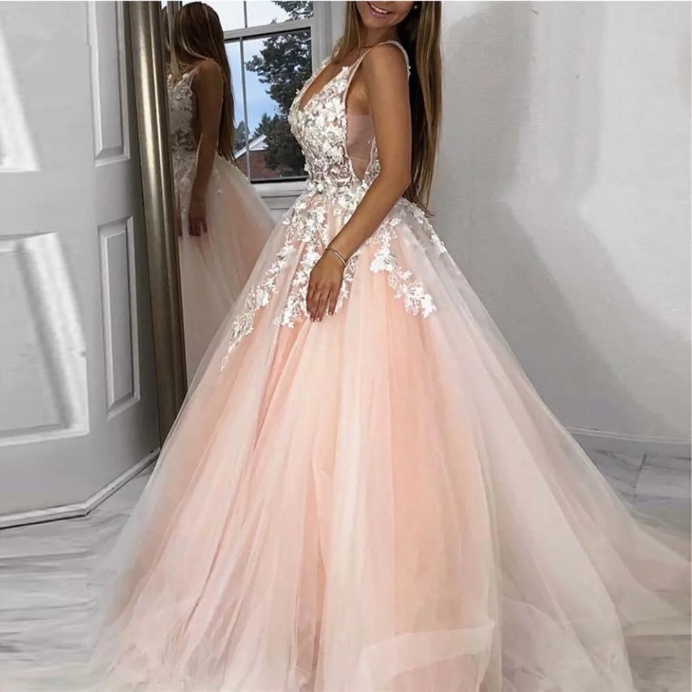 Недорогие пышные бальные платья Quinceanera с открытой спиной бальное платье V