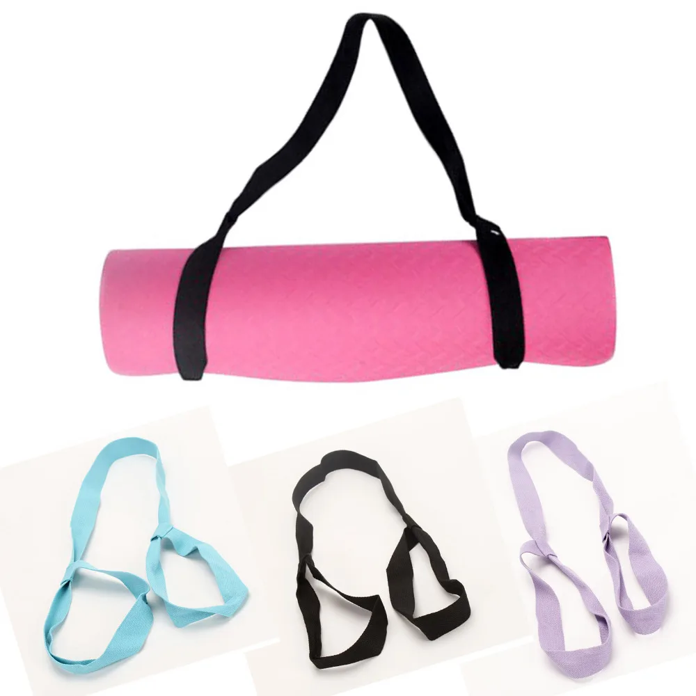 New Fitness Elastic Yoga Pilates Mat Sling Strap Yoga Mat Carry