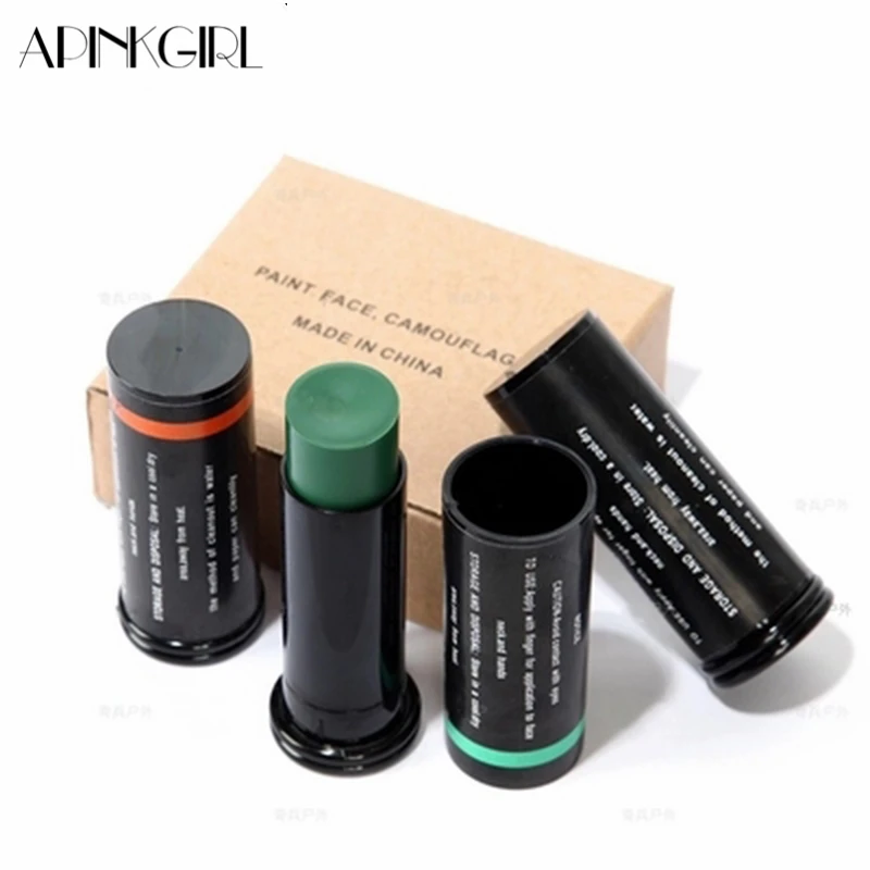 

3 Colors CS Outdoor Field Bionic Oil Camouflage Color Face Paint Makeup Soccer Fans Body Painting Military Enthusiasts Supplies