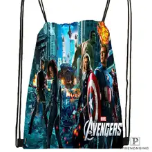 Пользовательские Человек-паук Мстители@ 01-походная сумка на шнурке милый рюкзак для детей(черная спинка) 31x40 см#180611-01-27