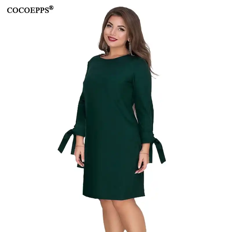 plus size long sleeve short dress