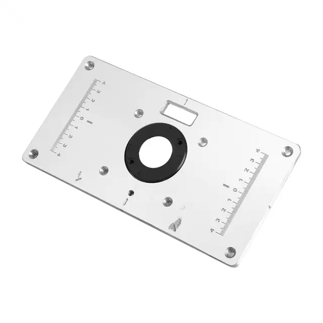 Aluminum Alloy Wood Router Table Insert Plate With 4pcs Router Insert Rings Wood Router Tools For Woodworking