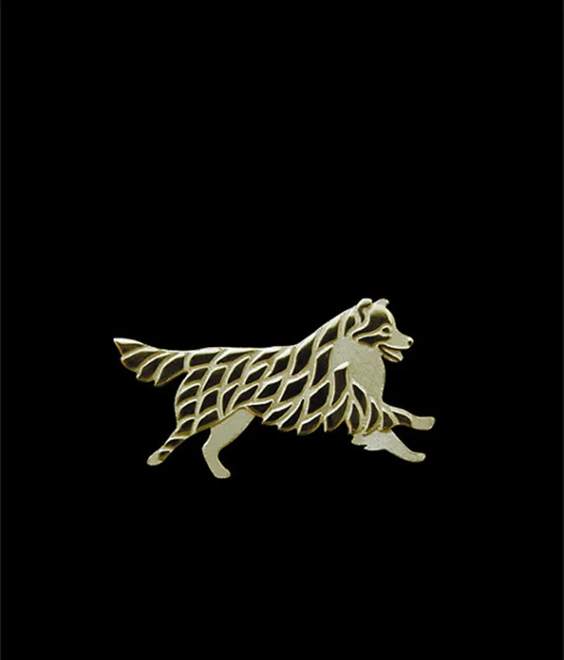 

Women and Men Lapel Pin Leaping Australian Shepherd Brooch Trendy