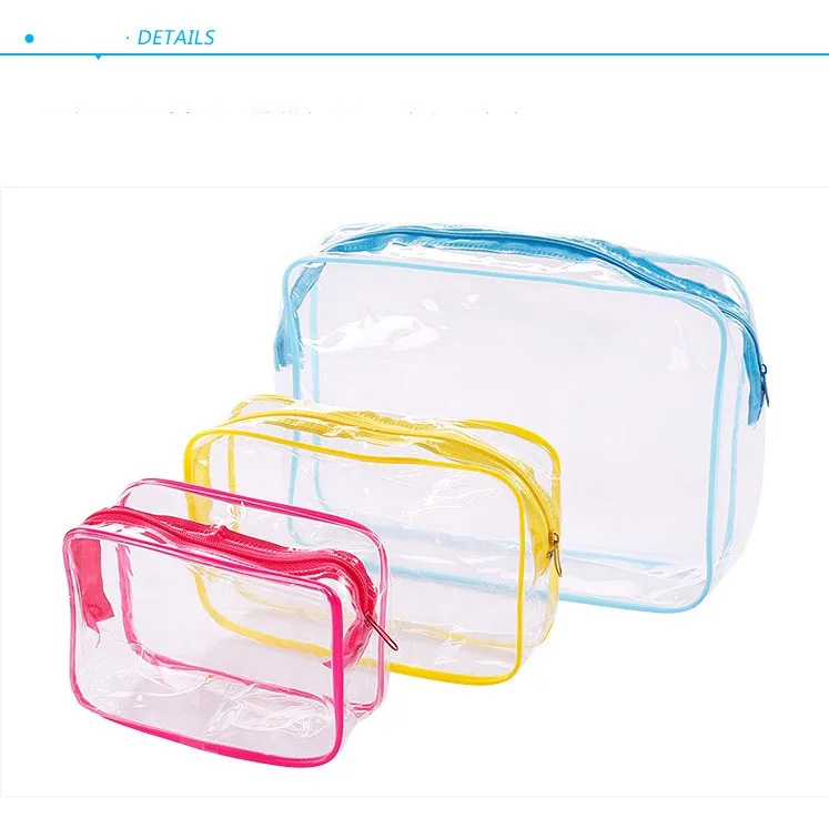 Clear Makeup Bag Beautician Cosmetic Bag Transparent PVC Bags Travel Organizer Beauty Case Toiletry Bag Make Up Pouch Wash Bags