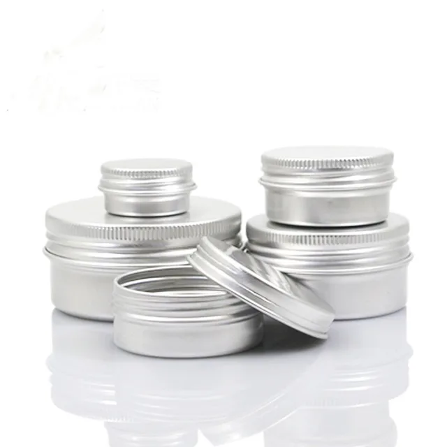5g 100g Empty Aluminum Jars Refillable Cosmetic Bottle Ointment Cream Sample Packaging