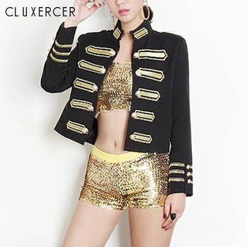 

Jackets Women Long Sleeve Fashion Women Short Jacket Outerwer Slim Embroidery Double Breasted Military Streetwear Coat Tops