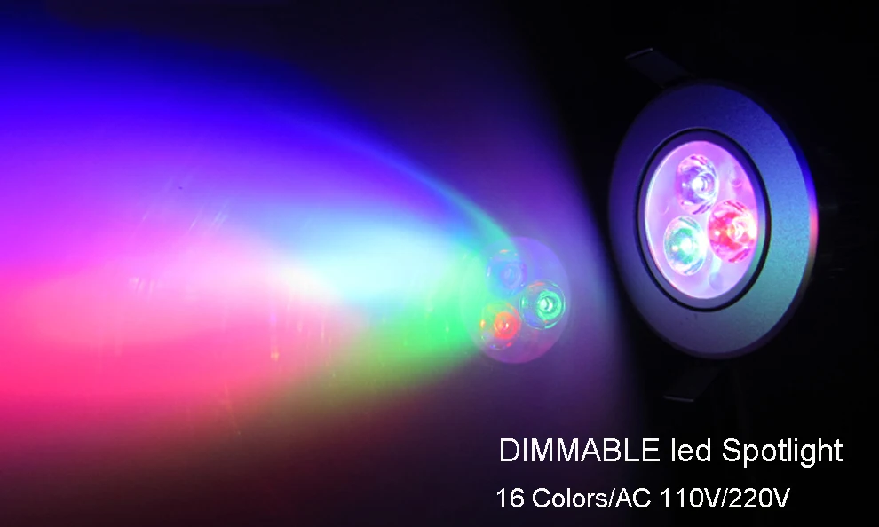 Беспроводной удаленного Управление 3 W 16 Цвета изменение LED RGB Magic пятно света лампы