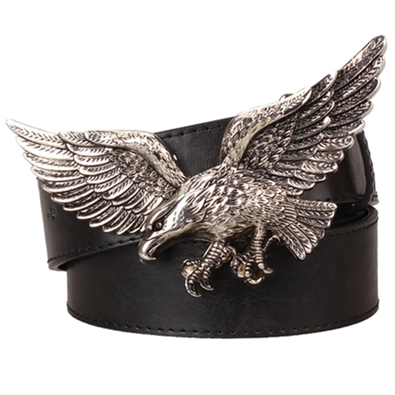 Мужской кожаный ремень с пряжкой в стиле панк рок|fashion leather belt|leather beltmen belt |