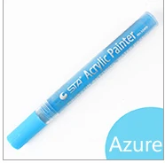 Цветные водонепроницаемые маркеры с круглым носком, перманентные маркеры для рисования, ручки с граффити, офисные школьные канцелярские принадлежности 04313 - Цвет: Azure