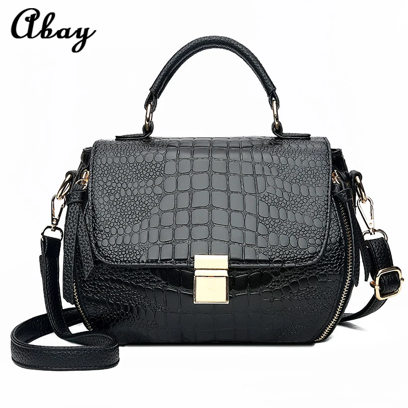 

Luxury autumn 2019 new brand ladies handbags Europe and America ladies leather crocodile pattern shoulder Messenger bag handbag
