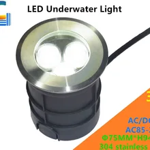 75 мм 3 Вт наружный подводный светодиодный светильник IP68 12 В AC85-265V светильник для бассейна s водонепроницаемые лестничные фонари пруд подземный светильник CE