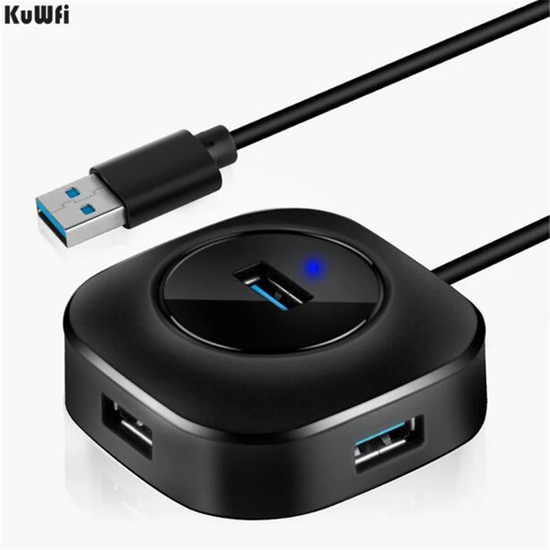 KuWFi USB концентратор многопортовый usb-адаптер 3,0 гнездо для зарядки Micro USB 2,0 концентратор внешний 4 порта для компьютера аксессуары ПК ноутбук huawei