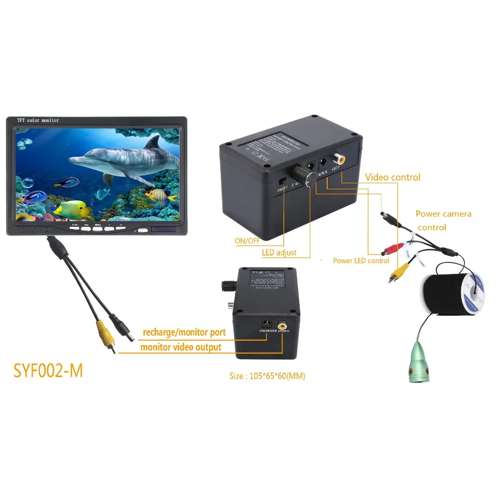 PDDHKK 7 ''بوصة LCD البصرية تحت الماء صياد السمك IP68 كاميرا مقاومة للماء مع 6 قطعة الأشعة تحت الحمراء مصابيح مسجل فيديو بواسطة الهاتف APP