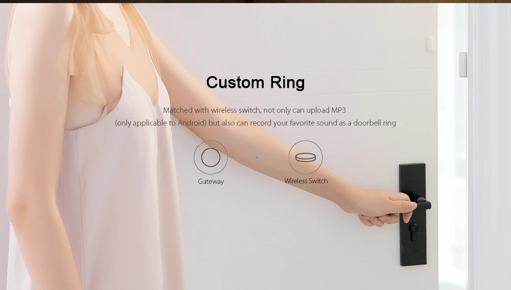 Обновлен Xiaomi Mijia умный дом многофункциональные ворота 2 сигнализации Системы интеллектуальные беспроводной пульт дистанционного Управление онлайн ночной легкий колокольчик