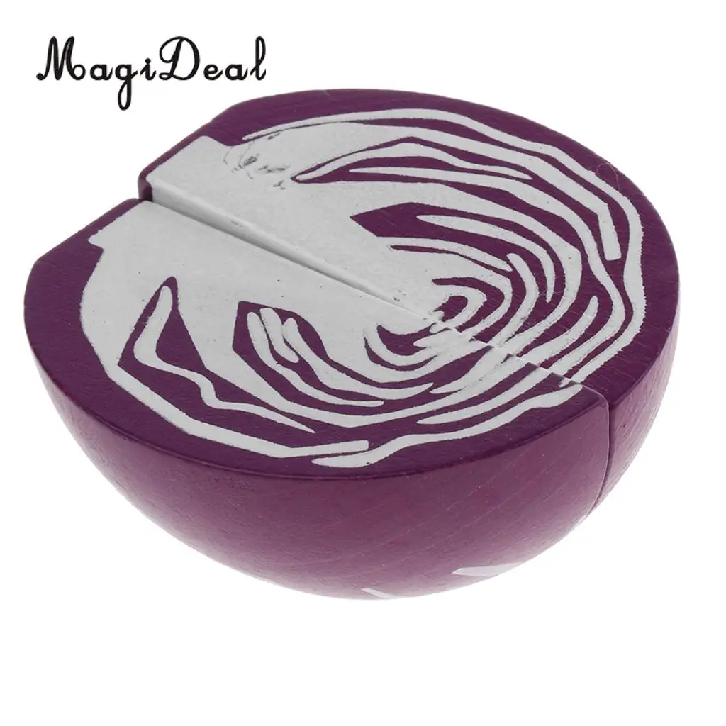 Miniature Simulation Wooden Magnet Connected Fruits Kitchen Food Cutting Kids Children Pretend Play Toy