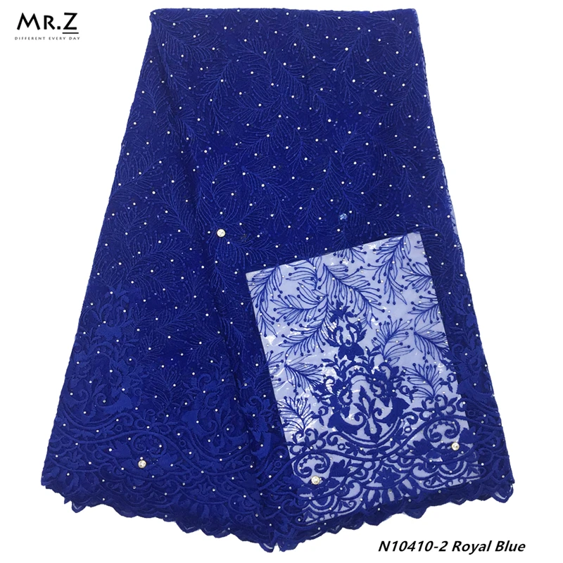 Mr.Z Teal последние африканские шнурки 2019 вышитые нигерийские Ткань Высокое