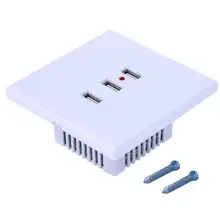 Новые популярные дома полезные 3 Порты и разъёмы USB Смарт зарядное устройство розетка 220 V 5 V для сотовый телефон, ПК, лампа с регулируемой яркостью/Аксессуары для светильников-1 шт./ПК