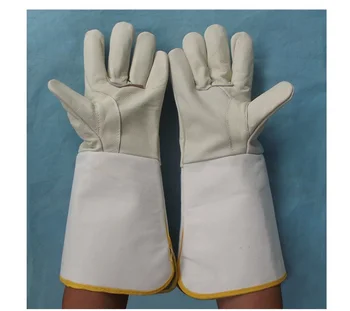 

High quality long style welding gloves safety protective wear-resisting High temperature resistant canvas working gloves