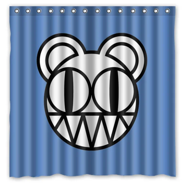 

Radiohead Pattern Printed Polyester Shower Curtain Waterproof Home Bathroom Curtains 180x180cm